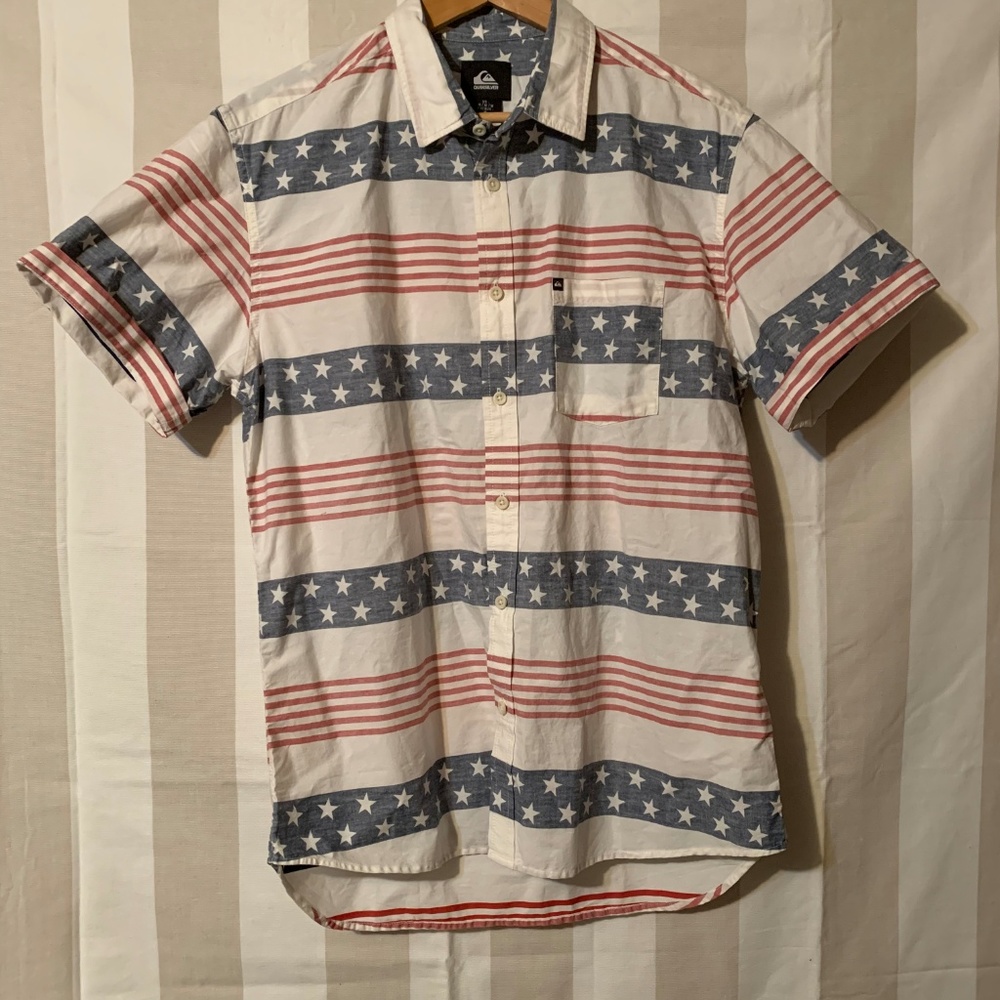 Quicksilver Patriotic Button Down Shirt